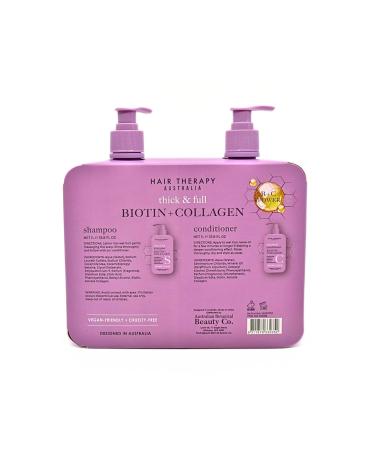 Thick & Full Shampoo & Conditioner Set | Biotin & Collagen | Deep Nourishing Strengthening & Softening for All Hair Types - International Shipping Available - Buy Online on GoSupps.com