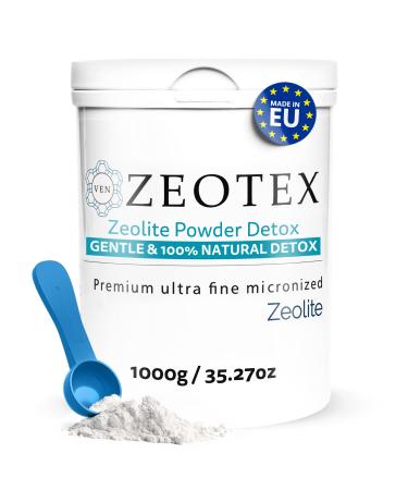 Zeolite Powder Full Body Detox Zeolite Clinoptilolite Powder Micronized Zeolite Full Body Detox Cleanse Zeolite Toxin Remover for Food and Juice Detox 1000g Nano Zeolite Detox Powder