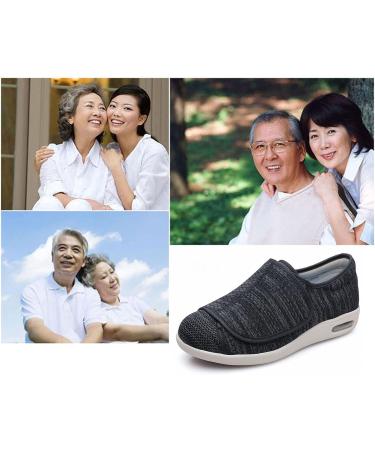 NVBHOF Men's Adjustable Diabetic Shoes for Swollen Feet - Deep Blue, Size 12 - Buy Online on GoSupps.com