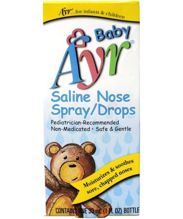 Baby Ayr Saline Nose Spray/Drops 1-Ounce Spray Bottles (Pack of 3) - Buy Online on GoSupps.com