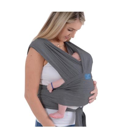 dreamgenii SnuggleRoo Hybrid Baby Carrier and Wrap With Handy travel Bag Suitable From Birth To Toddler - Charcoal Grey