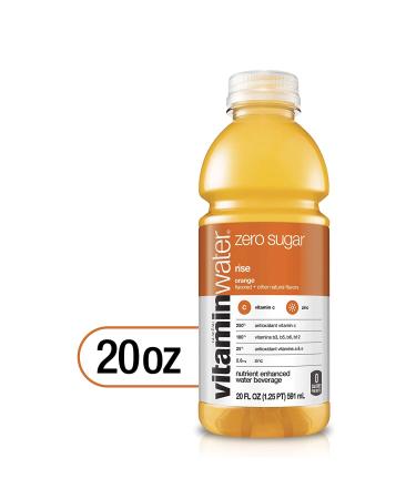 Vitaminwater Zero Rise Orange Flavored Electrolyte Enhanced Water, 20 Fl Oz (Pack of 12) - With Vitamin B5, B6, B12 - Buy Online on GoSupps.com