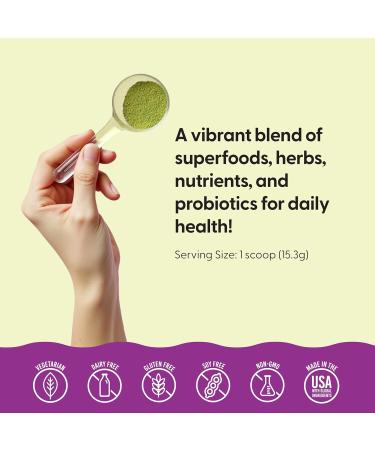 LIVELY VITAMIN CO Lively Greens w/Reds - 42 Superfood Ingredients - Memory, Focus, Mood, Digestion & Energy - Brain, Immune, Digestive & Heart Health - Bloating - Probiotics - Adaptogens - 16.19oz - Buy Online on GoSupps.com