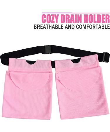 Quick Dry Mastectomy Drain Holder Pouch with Shower Bag - Post Surgery JP Drains Management & Bulb Storage - Pink - Buy Online on GoSupps.com