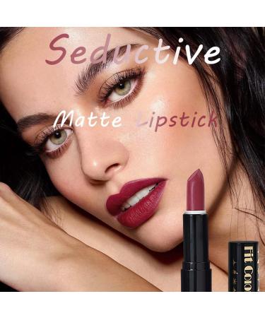 3 Color Matte Finish Lipstick Set - Highly Pigmented Longwear Creamy Lipstick for Women & Girls - Non-Sticky Cup Beauty Makeup - Buy Online on GoSupps.com