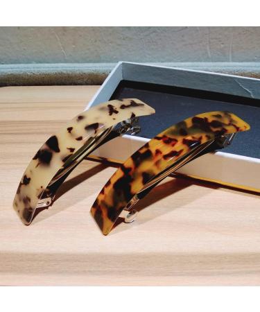 Hair Barrette 2 Pack Hair Claw Hair Barrette for Women Tortoiseshell Hair Clips for Party Travel Banquet Daily Usage Wedding Dancing Birthday Valentines Day Gifts  - Buy Online on GoSupps.com