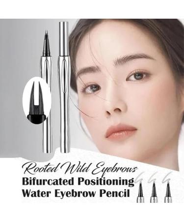 Waterproof Micro Fork Eyebrow Pencil Microblading Eyebrow Pen with 2 Fork Tips Applicator 3D Waterproof Eyebrow Pen for Creating Natural Eyebrows (#03) - Buy Online on GoSupps.com
