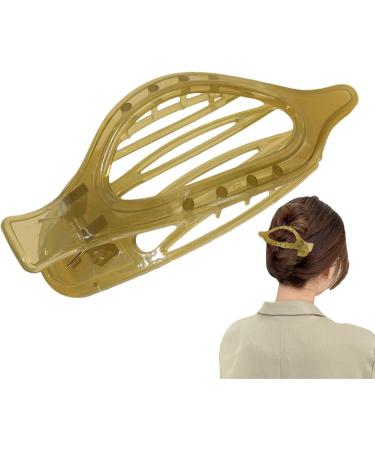 Streysisl Ponytail Decorative Hair Clip Ponytail Duckbill Hairpin | Long Hair Clips for Styling - Long Hair Shower Clips for Teen Girls Women Styling Translucent olive green - Buy Online on GoSupps.com