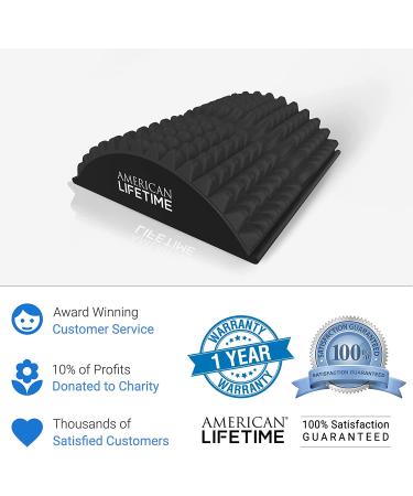 American Lifetime Lower Back Stretcher - Chronic Lumbar Pain Relief Treatment for Spinal Stenosis, Sciatica, Herniated Disc, Neck Muscle Pain - Black - Buy Online on GoSupps.com