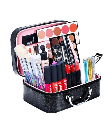Duhe189014 35-Part All-in-One Makeup Set for Women | Complete Travel Makeup Kit with Brushes Lipsticks & Eyeshadows - Perfect Gift for Girls - Buy Online on GoSupps.com