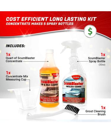 ForceField ScumBlaster: Industrial Strength Soap Scum Remover, Tile and Grout Cleaner for Hard Water Stains and Rust - Buy Online on GoSupps.com