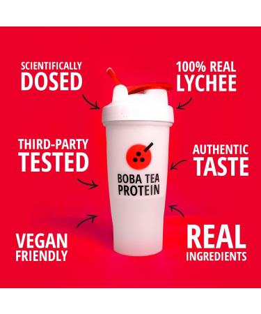 Boba Tea Pre-Workout Powder | Lychee Flavor | 125-250mg Caffeine | L-Citrulline Beta Alanine Alpha-GPC | Real Ingredients | Premium Pre Workout Powder for Men and Women | 20-40 Servings - Buy Online on GoSupps.com