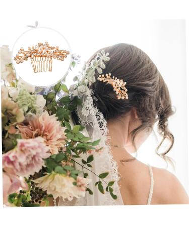 Housoutil Bride Hair Accessories Women Hair Accessories Decorative Hair Comb Bride Hair Comb Wedding Hair Accessories Hair Side Comb Pearl Hair Comb Miss Hairpin Rhinestones Silver - Buy Online on GoSupps.com