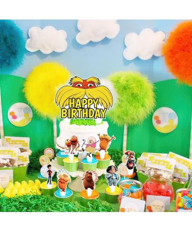 37pcs Lorax Cake Decorations with 1pcs Lorax Cake Topper 36pcs Cute Cartoon Cupcake Toppers for Girls Birthday Party Decorations - Buy Online on GoSupps.com