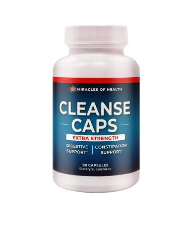 Herbal Cleanse Caps - Extra Strength Herbal Capsules for Healthy Digestion | Natural Laxative and Mild Colon Cleanser - 3 Month Supply