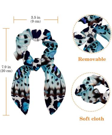 6 Pieces Bow Hair Scrunchies Rabbit Bunny Ear Scrunchies Birds Blue Sky Bow Bowknot Scrunchies Bobbles Elastic Hair Ties Ropes Ponytail Holder Accessories for Women Girls Color 2 - Buy Online on GoSupps.com