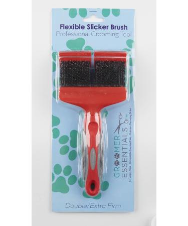Groomer Essentials Flexible Slicker Brush - Double/Extra Firm | Best for Pet Grooming - Buy Online on GoSupps.com