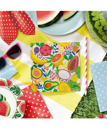 PAW 3-Layer Colorful Tropical Fruits Napkins - 20 Pieces | Perfect for Birthdays Weddings & Parties | 33x33 cm Paper Napkins - Buy Online on GoSupps.com