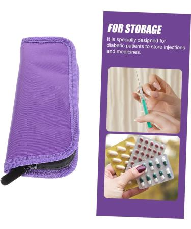 KALLORY Insulin Cooler Pack - Portable Insulin Organizer & Cooling Case - Purple 20x7cm - Buy Online on GoSupps.com