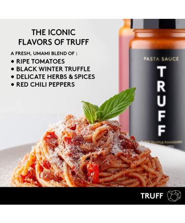 TRUFF Pasta Sauce Bundle - Black Truffle Pomodoro and Arrabbiata - Non-GMO Vegan Tomato Sauces for Pasta, Pizza, and More - 2 Pack 1.06 lb - Regular and Spicy Flavorful Pair - Buy Online on GoSupps.com