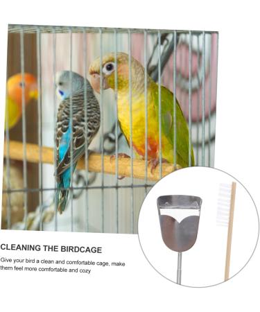 DOITOOL 4 Pcs Birdcage Brush Bird Cage Scoop Shovel Bird Brush Parrot Cage Brush Bamboo Cage Cleaner 7x9cmx2pcs Assorted Colorx2pcs - Buy Online on GoSupps.com