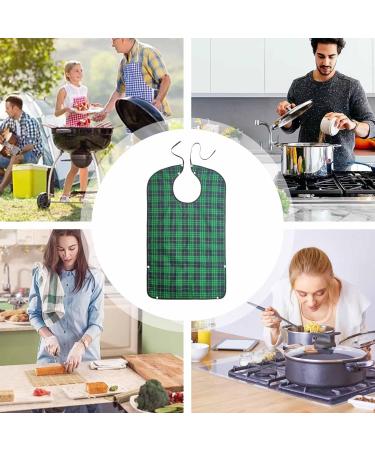 Fovolat Bib For Adults | Washable Eating Bib Waterproof Clothing Protector Washable Reusable Large Bibs Adult Bibs With Food Green - Buy Online on GoSupps.com