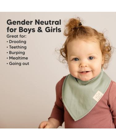 8 Pack Organic Cotton Triangle Baby Bibs - Super Absorbent Unisex Bandana Neckerchiefs for Infants | Ideal for Drooling & Teething - Buy Online on GoSupps.com