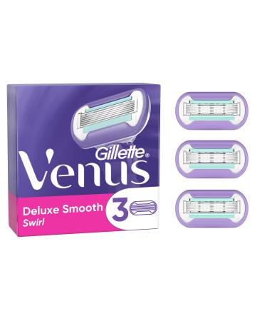 Gillette Venus Deluxe Smooth Swirl Recharge X3 Blades For Women 5 Blades 3 Blades 3 Units (Lot of 1)
