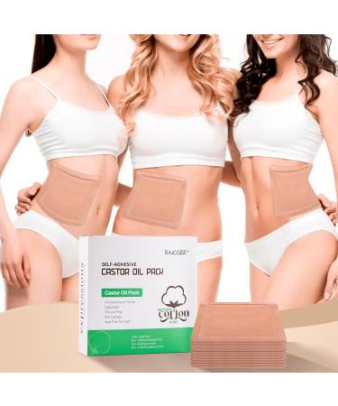 32Pcs Castor Oil Pack Patches Set for Waist Stomach Belly Highly Absorbent Self-Adhesive Organic Cotton Pads Leak Free Portable Disposable for Daily Travel 32pcs Set for whole body - Buy Online on GoSupps.com