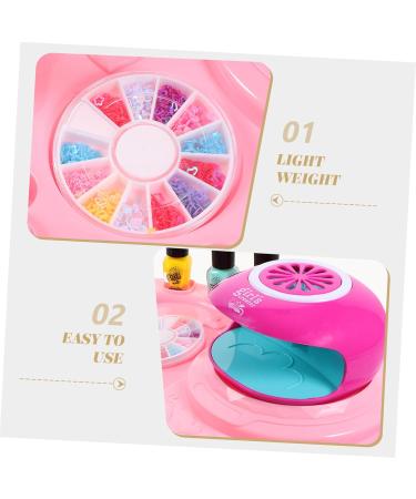 Healeved 3 Sets Nail Art Set Toy Nail Art Decoration Kit Kids Tool Kit Nail Decorations for Nail Art Toys for Girls Nail Gel Polish Children Nail Art Kit Pink Make up Decorate Plastic - Buy Online on GoSupps.com