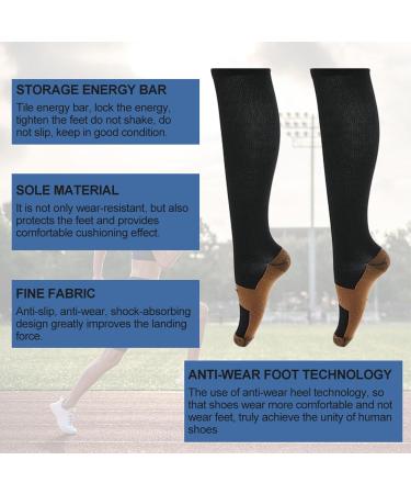 Yiurse Waden Compression Cuff | Breathable Knee Socks for Sports - Perfect for Tennis Running & Yoga | Black Leg Support with Welding Absorption - Buy Online on GoSupps.com