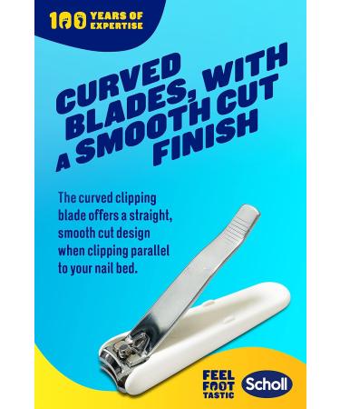 Scholl Toenail Clippers - 1 Count (Pack of 1) | Packaging may vary - Buy Online on GoSupps.com