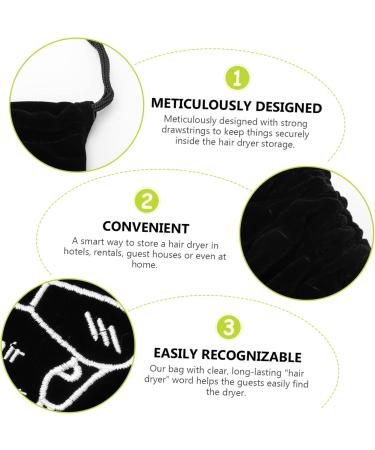 Healeved 10 Pcs Storage Bag Hair Appliance Organizer Practical Storage Pouch Travel Hair Hairdryer Bag Velvet - Buy Online on GoSupps.com