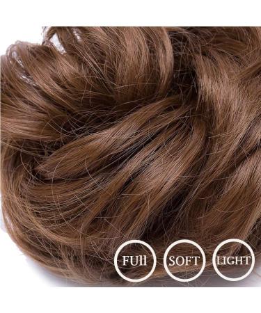SEGO Hair Extensions - Light Brown Wavy Hair Tie Updo Bun | Voluminous Real Hair 40g - International Shipping - Buy Online on GoSupps.com