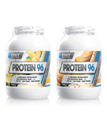 Frey Nutrition Protein 96 2 x 750g can 2 pack vanilla