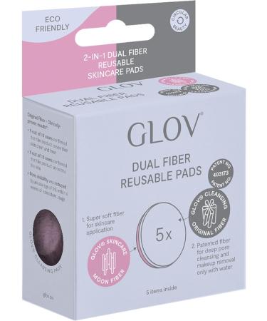 GLOV 5 Reusable Makeup Remover Pads Microfibre Face Cloth Face Wipes Cleansing Pads for Face Facial Cleanser Face Pads Dual Fiber | Dual Fiber Skincare Pads - Buy Online on GoSupps.com