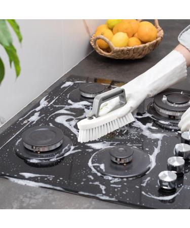 Scrubbing Brush - Scrub Brush for Cleaning | Household Cleaning Tool with Handle | Crevice Cleaning Brush | Hard Bristle Brush for Shower | Household Cleaning Brush for Indoor Carpet Bathroom Bathtub - Buy Online on GoSupps.com