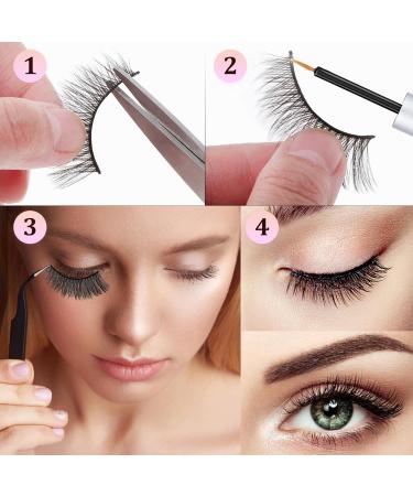 Baluue 3Pair 3D Faux Lashes - Fluffy Volume Long Thick Handmade False Eyelashes for a Natural Look | International Shipping - Buy Online on GoSupps.com