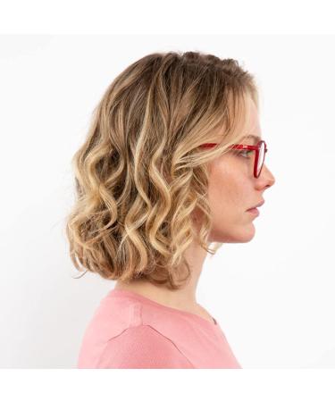 Muunel Blue Light Glasses with Essilor Anti-Glare Coating | Luca Uvallblue for HD Vision | Stylish Black Frame for Women | Non-Prescription Red Lens - Buy Online on GoSupps.com