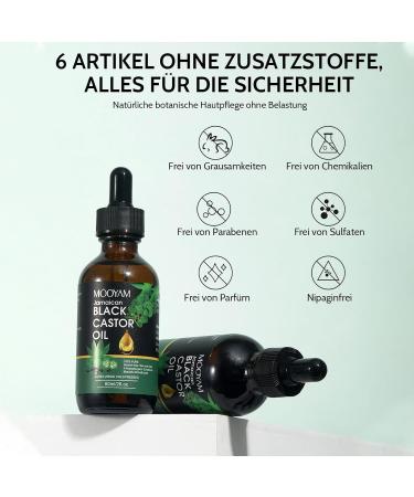 Hair Oil Organic Castor Oil for Hair Growth Natural Castor Oil for Body Hair Nails Eyebrows - Buy Online on GoSupps.com