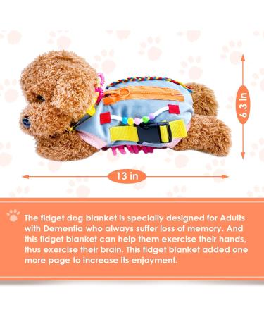 Fidget Dog Blanket for Elderly Fidget Sensory Dog Blanket for Seniors with Alzheimer s Dementia Products for Elderly Sensory Fidget Blanket - Buy Online on GoSupps.com