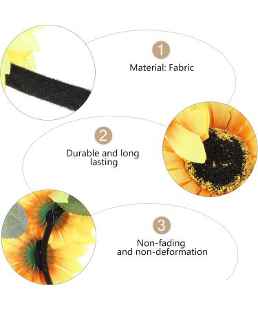 Sunflower Headband Buckle Boho Hawaiian Vacation Hair Cards Flower Headband Hippie Headband Flower Crown Hair Accessories for Parties Festival for Girls Women - Buy Online on GoSupps.com