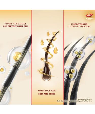 Dabur Almond Hair Oil 500ml - Nourishing & Strengthening for Healthy Hair | Buy Online Worldwide - Buy Online on GoSupps.com