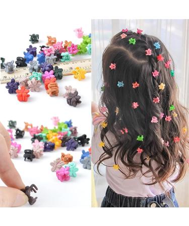 Flower Pattern Mini Hair Claw Clips - 66 pcs Resin Hair Accessories for Girls and Women - Buy Online on GoSupps.com