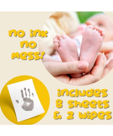 Inkless Baby Hand and Footprint Kit - Newborn Handprint Kit with 8 Sheets and 2 Towelettes - Buy Online on GoSupps.com