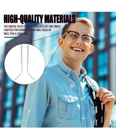 LNQ LUNIQI Metal Glass Replacement Arms - Universal Hanger for Thin Sunglasses & Glasses Frames (Clear/Transparent) - Buy Online on GoSupps.com