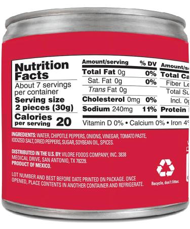La Costena Chipotle Peppers in Adobo Sauce 199g (7oz) (Pack of 3) - Buy Online on GoSupps.com