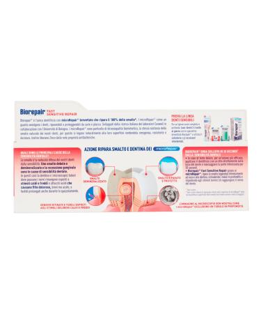 Biorepair Fast Sensitive Repair Plus Microrepair 75 ml - Soothing Toothpaste for Sensitive Teeth | International Shipping Available - Buy Online on GoSupps.com