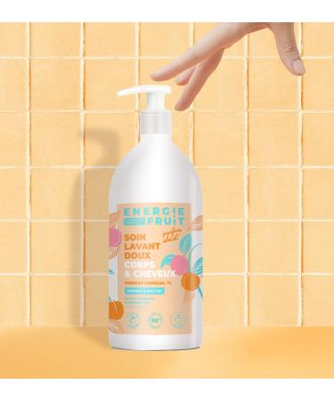  Energie Fruit ENERGIE FRUIT | Gentle Cleansing Care Family Size 1L | Body and Hair | Delicious Apricot Scent | 1000ML - Buy Online on GoSupps.com
