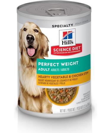 Hill's Science Diet Adult Healthy Mobility Large Breed Dry Dog Food Chicken Meal Brown Rice & Adult Perfect Weight Vegetable & Chicken Stew Canned Dog Food for Healthy Weight 12.5 oz 12 Pack - Buy Online on GoSupps.com